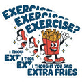 (3 Pack) Extra Fries Decals - Funny Foodie - Sarcastic Decal - 3 Inches On Longest Side - Easy Peel & Apply - Made in USA - 3MCS8360