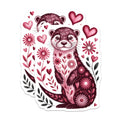 (2 Pack) Whimsical Otter Magnets - Floral Animal Art - Cute Valentine's Day Fridge Magnets - Nature Lover Decor - 5 Inches On Longest Side - Thick Durable Magnet - Made in USA - MAG36063