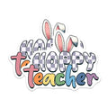 (2 Pack) Hoppy Teacher Stickers - Funny Teacher - Cute Bunny Ears - Teacher Appreciation - Classroom Decor - 5" On Longest Side - Sticks to Smooth Flat Surfaces - Made in USA - BMCS8151
