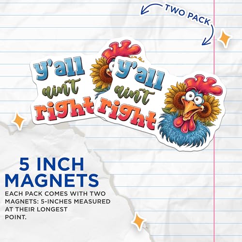 (2 Pack) 5" On Longest Side Magnet - Sticks to Smooth Flat Surfaces - Made in USA - MAG9721