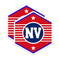 (2 Pack) Nevada State Magnets - Patriotic NV Emblem - American Flag Style Star Refrigerator Decoration - Proud USA Display - 5 Inches On Longest Side - Thick Durable Magnet - Made in USA - MAG19479