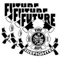 (3 Pack) Future Firefighter Decals - Fire Department - Firefighter Symbol - 3 Inches On Longest Side - Easy Peel & Apply - Made in USA - 3MCS7561