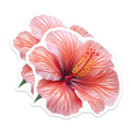 (2 Pack) Hibiscus Magnets - Tropical Flower Fridge Decor - Botanical Kitchen Accent - 5 Inches On Longest Side - Thick Durable Magnet - Made in USA - MAG29384