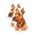 (2 Pack) Irish Terrier Magnets - Dog Breed Refrigerator Decor - Pet Lover Kitchen Accessory - 5 Inches On Longest Side - Thick Durable Magnet - Made in USA - MAG39394