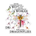 (2 Pack) Empowering Woman Dragonfly Magnets - Inspirational Quote Decor - Nature Lover Refrigerator Art - 5 Inches On Longest Side - Thick Durable Magnet - Made in USA - MAG36013