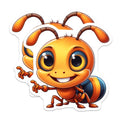 (2 Pack) Cute Ant Character Magnets - Kawaii Animal Fridge Decor - Playful Office Locker Embellishments - 5 Inches On Longest Side - Thick Durable Magnet - Made in USA - MAG39226