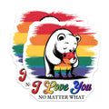 (2 Pack) LGBTQ Pride Magnets - Unconditional Love Bears - Rainbow Family Decor - Affirming Home Accent - 5 Inches On Longest Side - Thick Durable Magnet - Made in USA - MAG37958