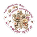(2 Pack) Find Someone Who Grows Flower Magnets Magnets - Skeleton with Flowers - Inspirational Quote Decor - 5" On Longest Side - Made in USA - Sticks to Refrigerators & Metal Surfaces - MAG9036