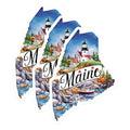 (3 Pack) Maine Decals - Watercolor State Art - Laptop Decal - State Pride- 3 Inches On Longest Side - Easy Peel & Apply - Made in USA - 3MCS5034