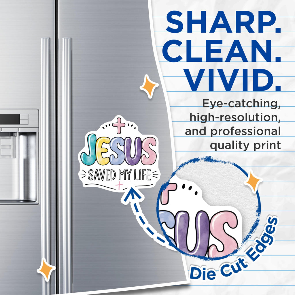 (2 Pack) Jesus Magnets - Religious Decor - Inspirational Refrigerator Magnets - 5" On Longest Side - Premium Magnet - for Cars, Refrigerators, Toolboxes, Lockers - Made in USA - MAG15033
