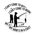 (2 Pack) I Cant Come to Work My Arms in a Cast Magnets Magnets - Funny Fishing Kiln - Humorous Work Excuse - 5" On Longest Side - Made in USA - Sticks to Refrigerators & Metal Surfaces - MAG8769