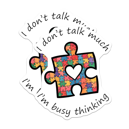 (2 Pack) Puzzle Piece Magnets Magnets - Inspirational Quote - Autism Awareness Decoration - 5" On Longest Side - Made in USA - Sticks to Refrigerators & Metal Surfaces - MAG8426