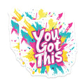 (2 Pack) You Got This Magnets - Motivational Quote - Inspirational Message Decor - 5 Inches On Longest Side - Thick Durable Magnet - Made in USA - MAG20009