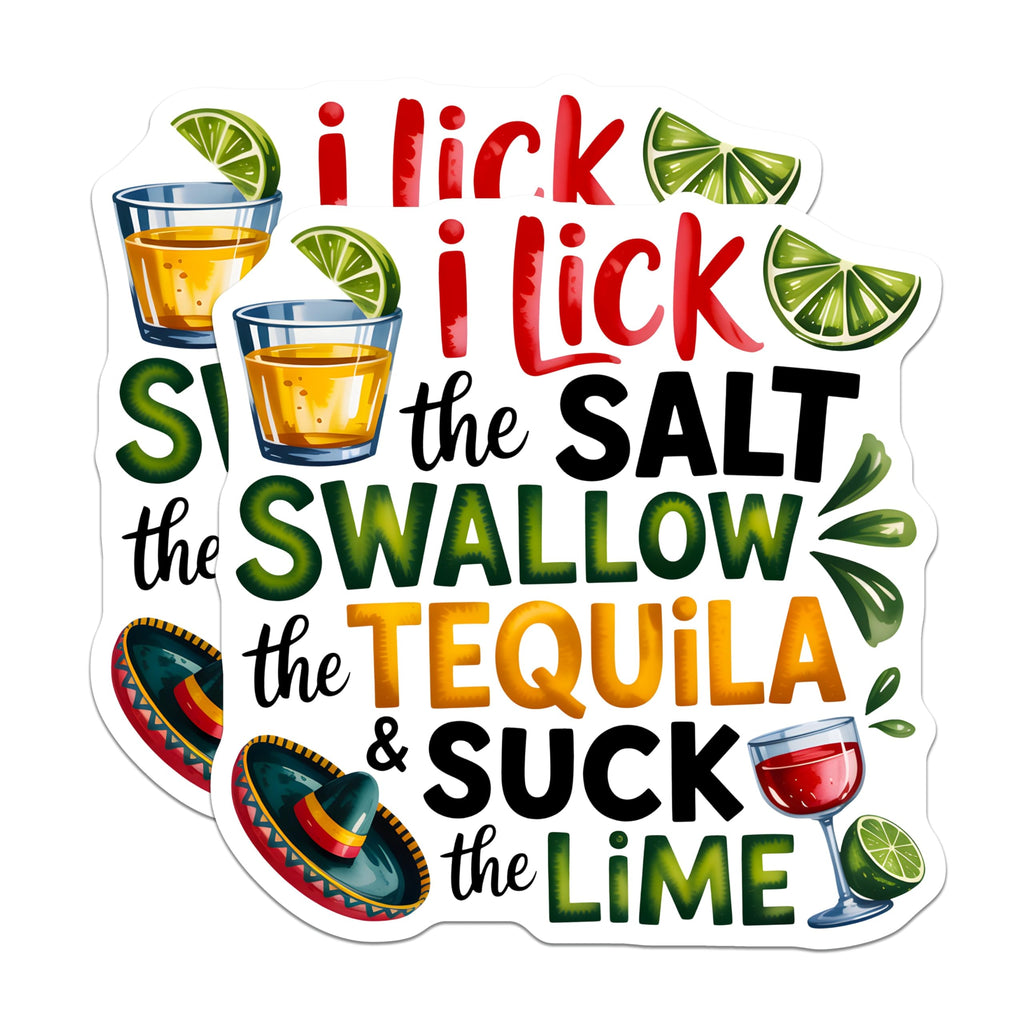 (2 Pack) Tequila Magnets - Funny Drinking Humor - Bar Cart Decor for Tequila Lovers - 5" On Longest Side - Premium Magnet - for Cars, Refrigerators, Toolboxes, Lockers - Made in USA - MAG15915