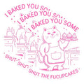 (3 Pack) Shut The Fucupcakes Decals - Funny Cat Decals - Baker Kitty Decal - 3 Inches On Longest Side - Easy Peel & Apply - Made in USA - 3MCS1811