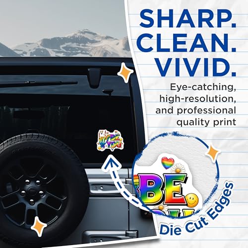 (2 Pack) Be You Stickers - LGBTQ Pride - Rainbow Hands - 5" On Longest Side - Sticks to Smooth Flat Surfaces - Made in USA - BMCS8272