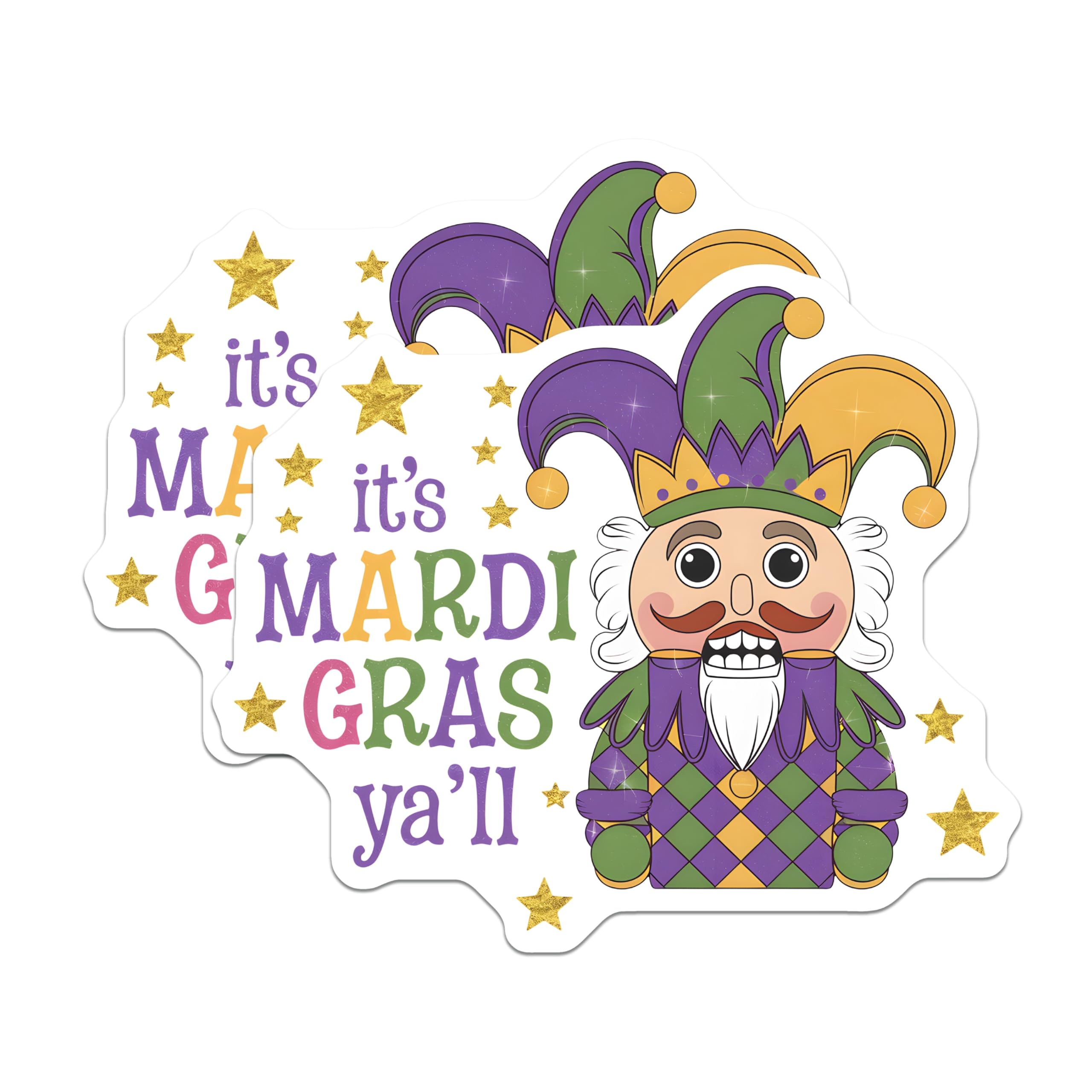 (2 Pack) Mardi Gras Nutcracker Magnets - Holiday Decor - Festive Party Magnet - 5" On Longest Side - Premium Magnet - for Cars, Refrigerators, Toolboxes, Lockers - Made in USA - MAG14418