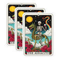 (3 Pack) The Audacity Decals - Dragon Skeleton Art - Laptop Decal - Tarot Card Inspired - 3 Inches On Longest Side - Easy Peel & Apply - Made in USA - 3MCS4117