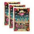 (3 Pack) Joyful Spirits Decals - Skeleton Planet Art - Unique Laptop Decal - 3 Inches On Longest Side - Easy Peel & Apply - Made in USA - 3MCS0007