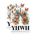 (2 Pack) YHWH Floral Lungs Magnets - Christian Faith Scripture - Every Breath Speak His Name - Spiritual Kitchen Decor - 5 Inches On Longest Side - Thick Durable Magnet - Made in USA - MAG29724