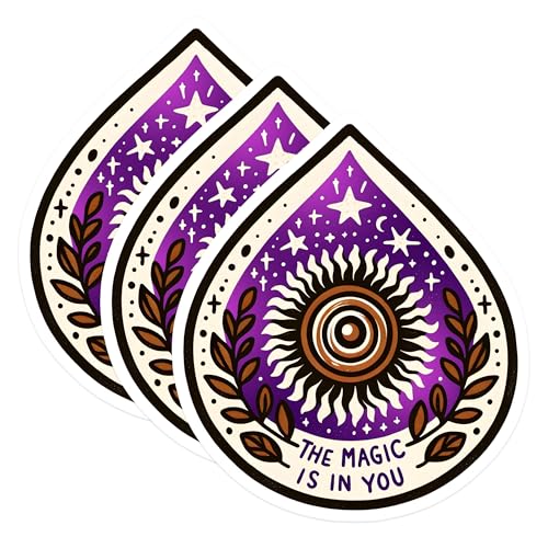 (3 Pack) Celestial Decals - Magic is in You - Laptop Decals - Spiritual Sticker - 3 Inches On Longest Side - Easy Peel & Apply - Made in USA - 3MCS6829