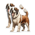 (2 Pack) Saint Bernard Magnets - Dog Breed Refrigerator Decor - Pet Lover Home Accent - 5 Inches On Longest Side - Thick Durable Magnet - Made in USA - MAG25594