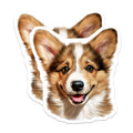 (2 Pack) Corgi Magnets - Happy Dog Fridge Decor - Pembroke Welsh Dog Lover Home Accent - 5 Inches On Longest Side - Thick Durable Magnet - Made in USA - MAG24531