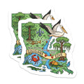 (2 Pack) Louisiana State Map Magnets - New Orleans - Southern US State Decor - 5" On Longest Side - Premium Magnet - for Cars, Refrigerators, Toolboxes, Lockers - Made in USA - MAG15534