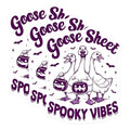 (3 Pack) Goose Sheet Spooky Vibes Decals - Halloween Goose Laptop Decal - Funny Goose Decal - 3 Inches On Longest Side - Easy Peel & Apply - Made in USA - 3MCS4708