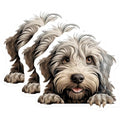(3 Pack) Cute Dog Decals - Puppy Laptop Decal - Pet Lovers Present - 3 Inches On Longest Side - Easy Peel & Apply - Made in USA - 3MCS8627