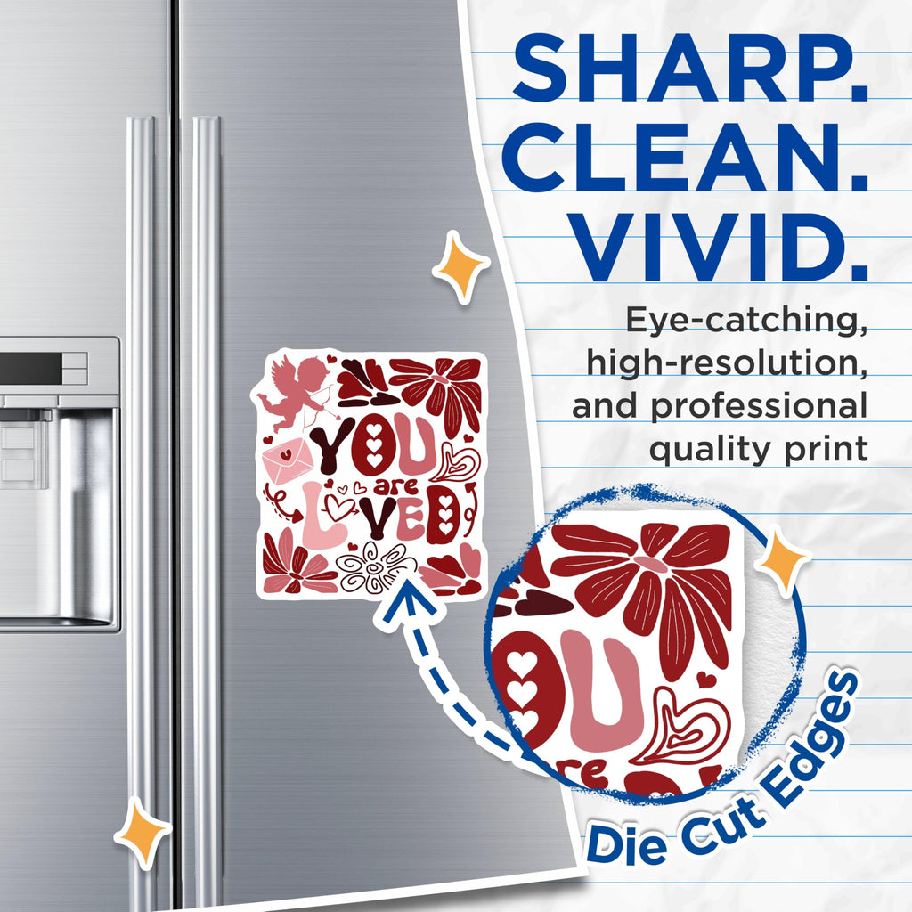 (2 Pack) You are Loved Magnets - Cupid Heart Magnets - Romantic Love Fridge Magnets Decor - 5" On Longest Side - for Cars, Refrigerators, Toolboxes, Lockers - Made in USA MAG3618