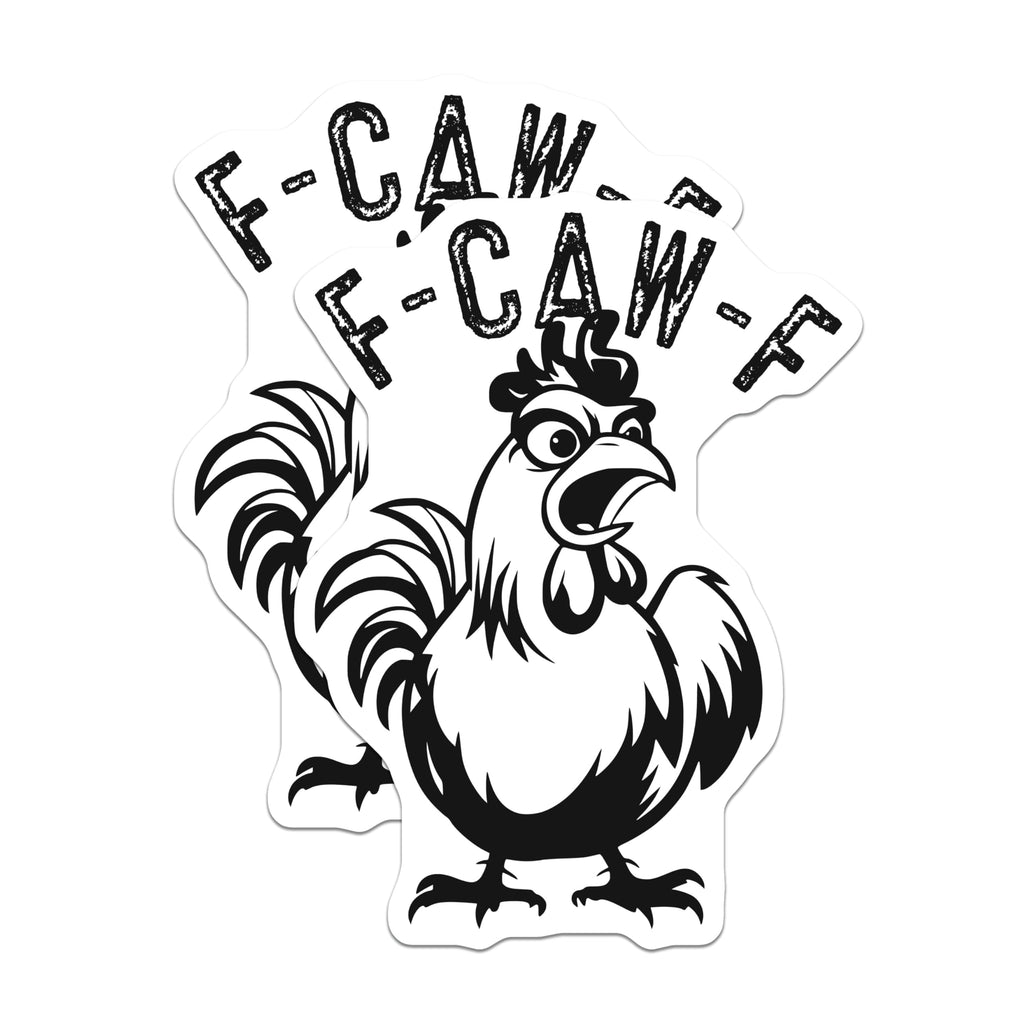 (2 Pack) F-CAW-F Magnets - Funny Chicken Coop - Kitchen Decor Refrigerator - 5" On Longest Side - Premium Magnet - for Cars, Refrigerators, Toolboxes, Lockers - Made in USA - MAG16257