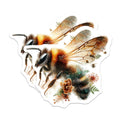 (2 Pack) Honey Bee Magnets - Floral Bee Decor - Insect Lover Refrigerator Magnets - 5" On Longest Side - Premium Magnet - for Cars, Refrigerators, Toolboxes, Lockers - Made in USA - MAG14255