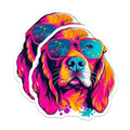 (2 Pack) Cool Dog Magnets - Funky Art Magnets - Bright Dog Magnets for Fridge - 5" On Longest Side - for Cars, Fridges, Toolboxes - Made in USA - MAG7239