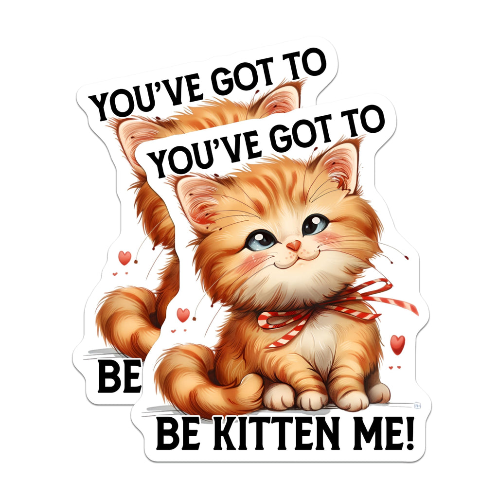 (2 Pack) Kitten Me Magnets - Ginger Cat Decor - Cute Animal Art Magnets - 5" On Longest Side - Premium Magnet - for Cars, Refrigerators, Toolboxes, Lockers - Made in USA - MAG15147