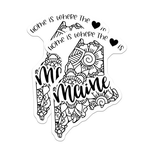 (2 Pack) Home is Where The Heart is Stickers - 5" On Longest Side - Sticks to Smooth Flat Surfaces - Made in USA - BMCS9065 - BMCS9065