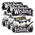 (3 Pack) Fishing Decals - I Wish I was Fishing - Angler Decal - 3 Inches On Longest Side - Easy Peel & Apply - Made in USA - 3MCS1474
