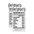 (2 Pack) Farmer Magnets - Nutrition Facts Humor - Refrigerator Magnets - 5" On Longest Side - Premium Magnet - for Cars, Refrigerators, Toolboxes, Lockers - Made in USA - MAG15658