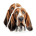 (2 Pack) Basset Hound Magnets - Adorable Dog Breed Refrigerator Decor - Canine Pet Owner Artwork - Unique Animal Houseware - 5 Inches On Longest Side - Thick Durable Magnet - Made in USA - MAG23912