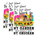 (3 Pack) Chicken Garden Decals - Farm Animal Stickers - Floral Laptop Decal - 3 Inches On Longest Side - Easy Peel & Apply - Made in USA - 3MCS4517