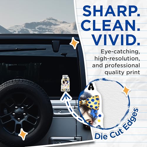 (3 Pack) Down Syndrome Awareness Decals - Awareness Mama Decal - Advocate Support Decals - 3 Inches On Longest Side - Easy Peel & Apply - Made in USA - 3MCS6960