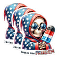 (3 Pack) Freedom Reaper Decals - American Flag Design - Patriotic Laptop Decals - 3 Inches On Longest Side - Easy Peel & Apply - Made in USA - 3MCS6685