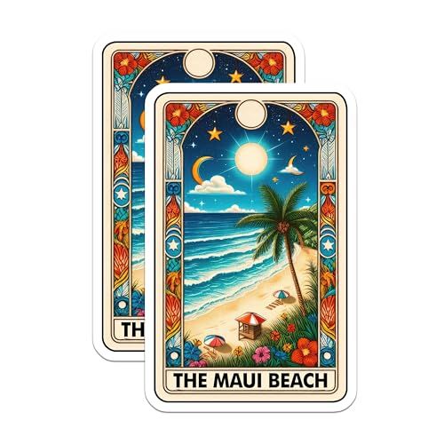 (2 Pack) Tropical Island Decor Magnet - Summer Beach Vibes - 5" On Longest Side - Sticks to Smooth Flat Surfaces - Made in USA - MAG10314