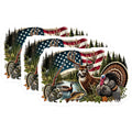 (3 Pack) American Wildlife Decals - Hunting Outdoors Sticker - Laptop Hunting Decal - 3 Inches On Longest Side - Easy Peel & Apply - Made in USA - 3MCS4786