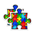 (2 Pack) Autism Awareness Puzzle Magnets - Neurodiversity Support Decor - Special Needs Inclusion Art - Fridge Car Magnets - 5 Inches On Longest Side - Thick Durable Magnet - Made in USA - MAG20395