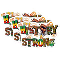 (3 Pack) My History is Strong Decals - Black History Month - Laptop Decals - 3 Inches On Longest Side - Easy Peel & Apply - Made in USA - 3MCS6617