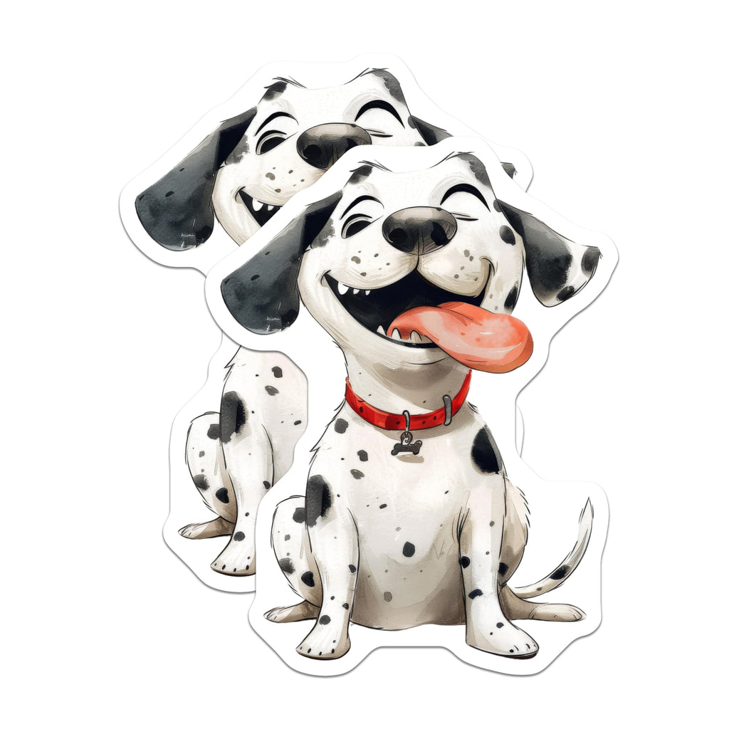 (2 Pack) Happy Dog Magnets - Cute Puppy Fridge Decor - Pet Lover Animal Art - 5 Inches On Longest Side - Thick Durable Magnet - Made in USA - MAG26200