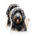 (2 Pack) Watercolor Labradoodle Goldendoodle Magnets - Pet Lover Dog Mom Dad - Animal Fridge Locker Decor - 5 Inches On Longest Side - Thick Durable Magnet - Made in USA - MAG29348
