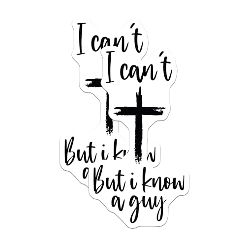 (2 Pack) Inspirational Faith Magnets - I Can't But I Know A Guy - Christian Quotes - Home Decor Magnets for Fridge - 5" On Longest Side - for Cars, Fridges, Toolboxes - Made in USA - MAG7285