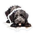 (2 Pack) Cute Puppy Dog Stickers - Adorable Dog Art - Pet Lover Decal - 5" On Longest Side - Sticks to Smooth Flat Surfaces - Made in USA - BMCS9885
